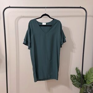 EVERLY dark green mini dress